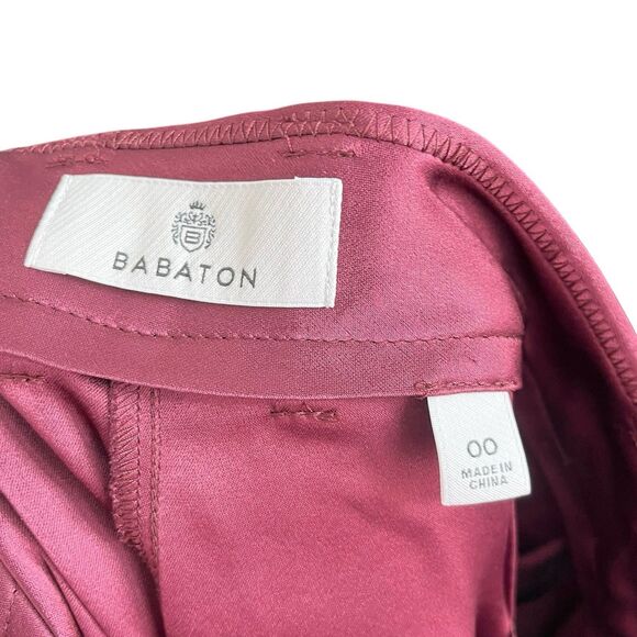 Babaton Satin Cargo Pants Women’s Size 00 Burgundy Utility Trousers Y2K - Picture 11 of 14